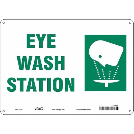 Condor Eye Wash Station, 14 in W x 10 in H, Horizontal Rectangle, Polyethylene, 470Z39 470Z39