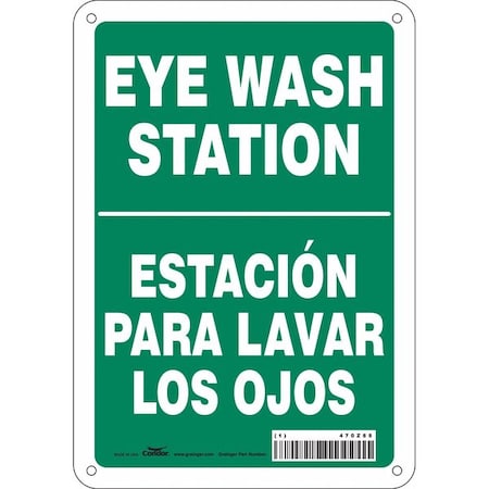 Condor Eye Wash Station/Estacion Para Lavar Los Ojos, 7 in W x 10 in H, Rectangle, Polyethylene, 470Z55 470Z55