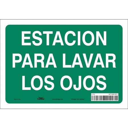 Condor Safety Sign, 10" W x 7" H, 0.004" Thick 470Z63