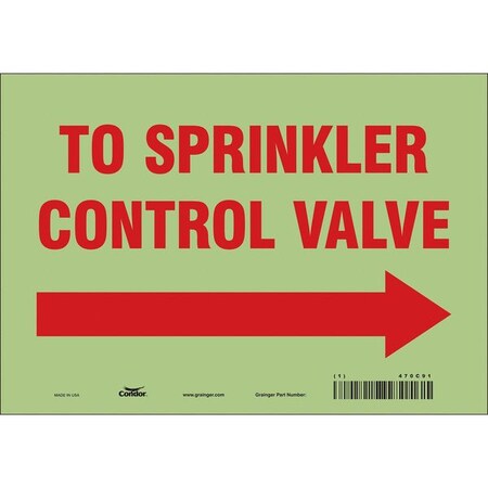 Condor Safety Sign, 7 in Height, 10 in Width, Glow Vinyl, Vertical Rectangle, English 470C91