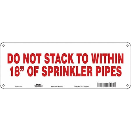 Condor Safety Sign, 5 in Height, 14 in Width, Polyethylene, Vertical Rectangle, English 470C05