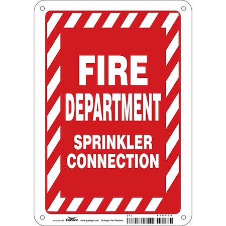Condor Safety Sign, 10 in Height, 7 in Width, Polyethylene, Horizontal Rectangle, English 470C09