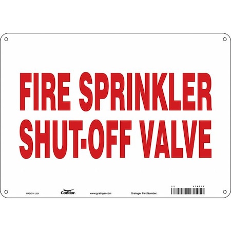 Condor Safety Sign, 14" W, 10" H, 0.032" Thickness 470C15