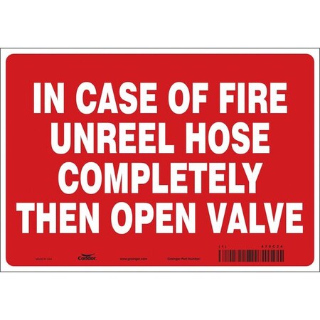 Condor Safety Sign, 10" W, 7" H, 0.004" Thickness 470C24