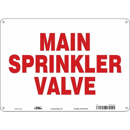 Condor Safety Sign, 10 in Height, 14 in Width, Aluminum, Horizontal Rectangle, English 470C33