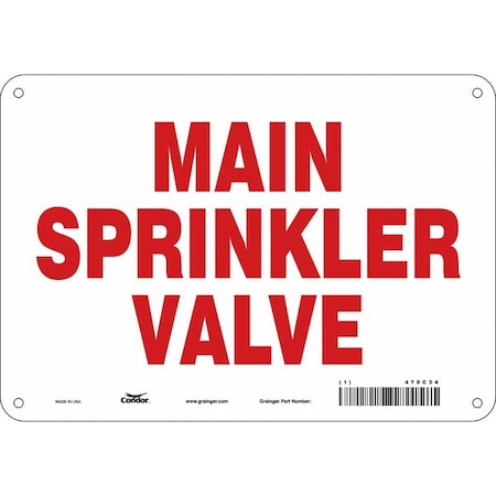 Condor Safety Sign, 7 in Height, 10 in Width, Polyethylene, Vertical Rectangle, English 470C34