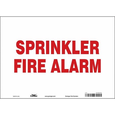 Condor Safety Sign, 10 in Height, 14 in Width, Vinyl, Horizontal Rectangle, English 470C58