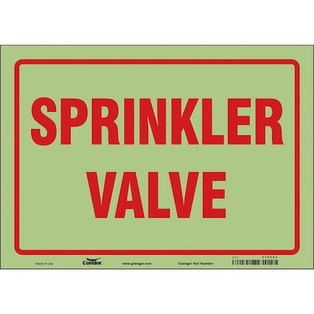 Condor Sprinkler Valve, 14 in W x 10 in H, Horizontal Rectangle, Glow Vinyl, 470C63 470C63