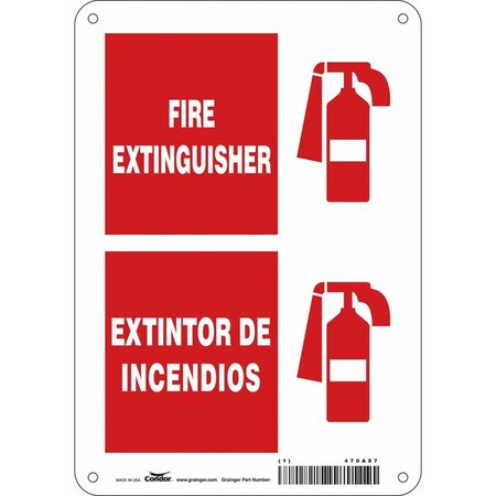 Condor Safety Sign, 10 in Height, 7 in Width, Polyethylene, Horizontal Rectangle 470A87