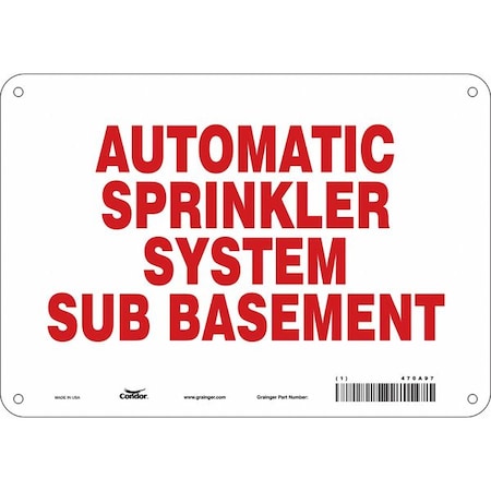 Condor Safety Sign, 7 in Height, 10 in Width, Aluminum, Vertical Rectangle, English, 470A97 470A97