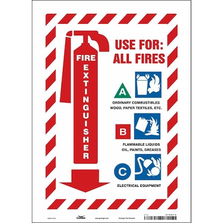 Condor Safety Sign, 10" W, 14" H, 0.004" Thickness 470A13