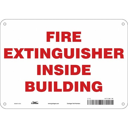 Condor Safety Sign, 7 in Height, 10 in Width, Polyethylene, Vertical Rectangle, English 470A16