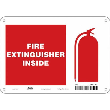 Condor Safety Sign, 7 in Height, 10 in Width, Polyethylene, Vertical Rectangle, English 470A24
