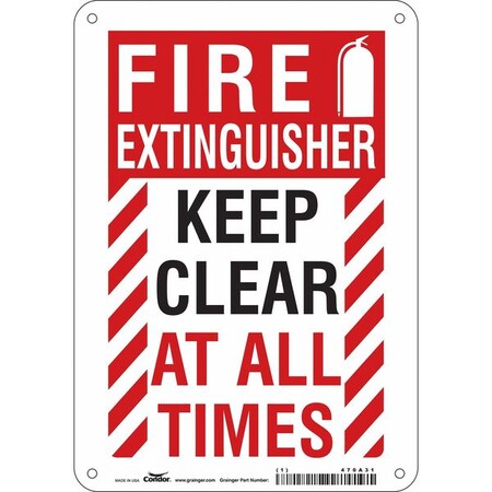 Condor Safety Sign, 7" W, 10" H, 0.032" Thickness 470A31