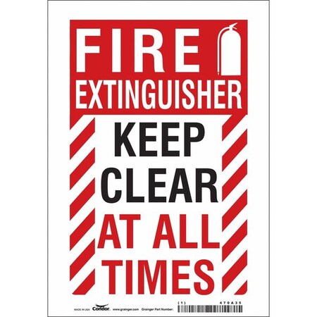 Condor Safety Sign, 7" W, 10" H, 0.004" Thickness 470A35