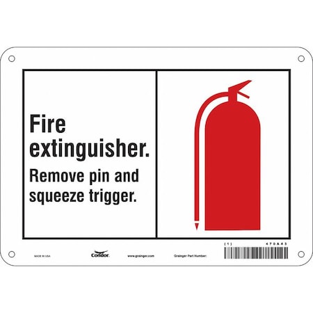 Condor Safety Sign, 10" W, 7" H, 0.032" Thickness 470A43