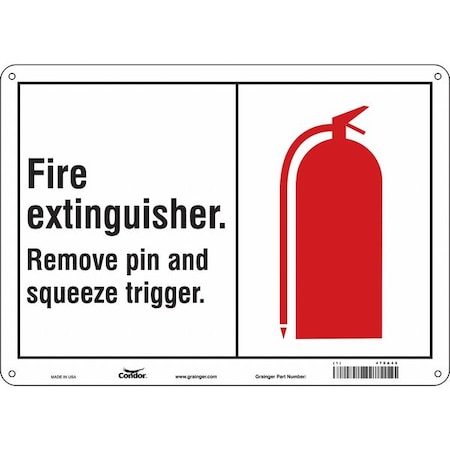 Condor Safety Sign, 14" W, 10" H, 0.070" Thickness 470A46