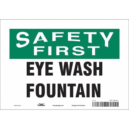 Condor Safety Sign, 7 in Height, 10 in Width, Vinyl, Vertical Rectangle, English, 471D91 471D91