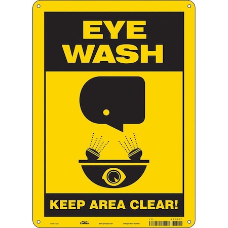 Condor Safety Sign, 10" W x 14" H, 0.032" Thick 471D37