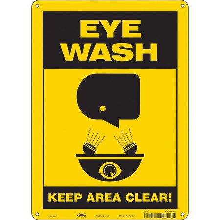 Condor Safety Sign, 10" W x 14" H, 0.055" Thick 471D45