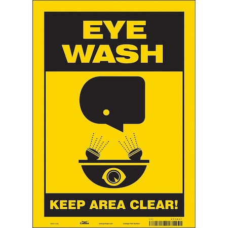 Condor Safety Sign, 14 in Height, 10 in Width, Vinyl, Vertical Rectangle, English 471D47