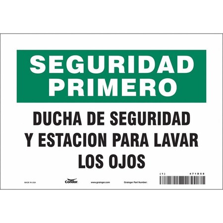 Condor Safety Sign, 10" W x 7" H, 0.004" Thick 471D58