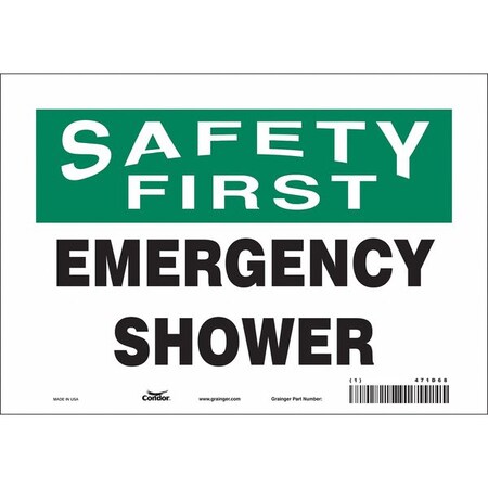 Condor Safety Sign, 7 in Height, 10 in Width, Vinyl, Vertical Rectangle, English, 471D68 471D68