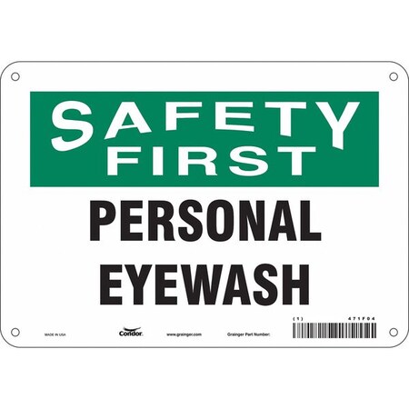 Condor Safety Sign, 7 in Height, 10 in Width, Aluminum, Vertical Rectangle, English, 471F04 471F04