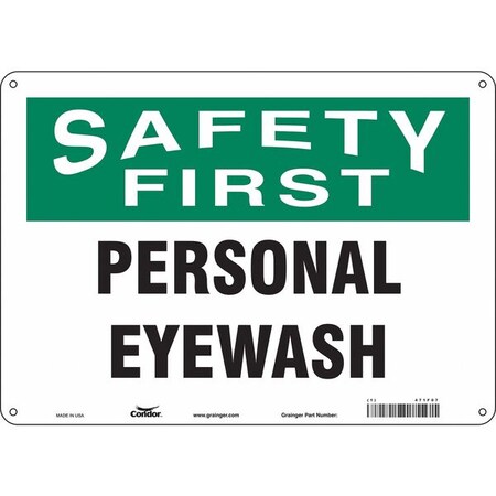 Condor Safety Sign, 10 in Height, 14 in Width, Polyethylene, Horizontal Rectangle, English, 471F07 471F07