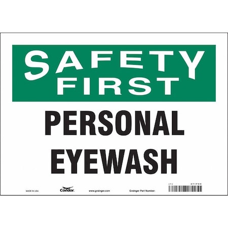 Condor Safety Sign, 10 in Height, 14 in Width, Vinyl, Horizontal Rectangle, English, 471F09 471F09