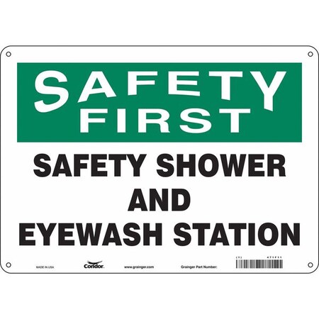 Condor Safety Sign, 10 in Height, 14 in Width, Aluminum, Horizontal Rectangle, English, 471F11 471F11