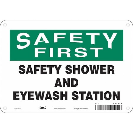 Condor Safety Sign, 7 in Height, 10 in Width, Polyethylene, Vertical Rectangle, English, 471F14 471F14