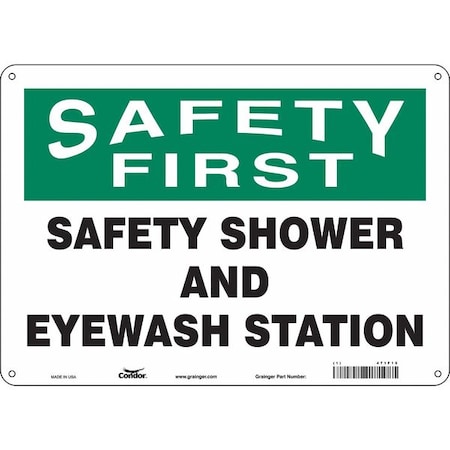 Condor Safety Sign, 10 in Height, 14 in Width, Polyethylene, Horizontal Rectangle, English, 471F15 471F15