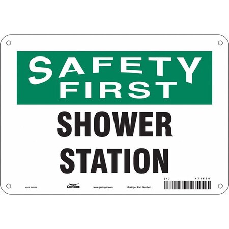 Condor Safety Sign, 7 in Height, 10 in Width, Polyethylene, Vertical Rectangle, English, 471F28 471F28
