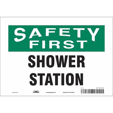 Condor Safety Sign, 7 in Height, 10 in Width, Vinyl, Vertical Rectangle, English, 471F30 471F30