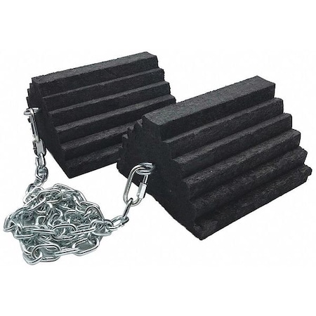 Checkers Wheel Chock, 8" W x 8" D x 5" H, PR CH4121-8-CH3
