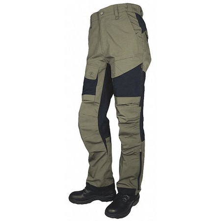 Tru-Spec Men's Tactical Pants, 30 in x 32 in, Black/Ranger Green 1437