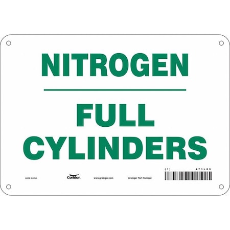 Condor Safety Sign, 7 in Height, 10 in Width, Polyethylene, Vertical Rectangle, English, 471L80 471L80