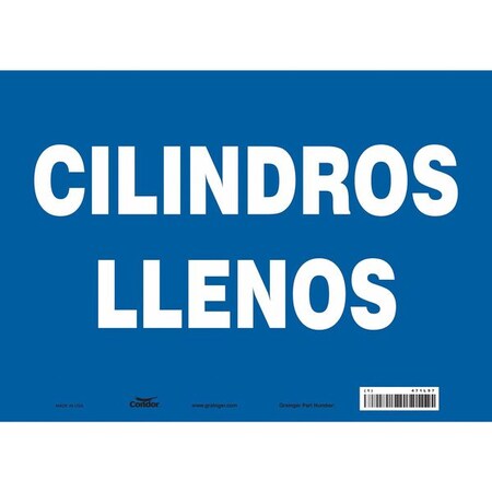 Condor Safety Sign, 10 in Height, 14 in Width, Vinyl, Horizontal Rectangle, Spanish 471L97