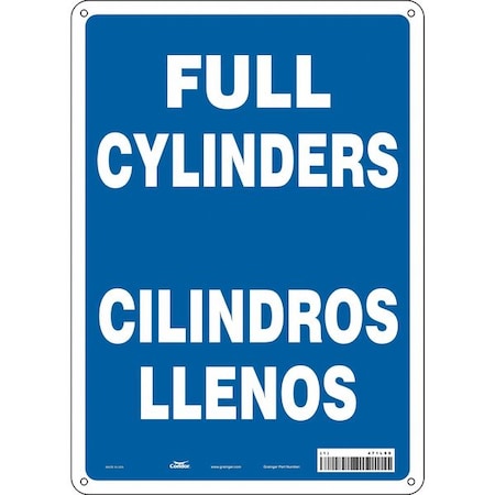 Condor Safety Sign, 14 in Height, 10 in Width, Aluminum, Vertical Rectangle, English, Spanish, 471L99 471L99