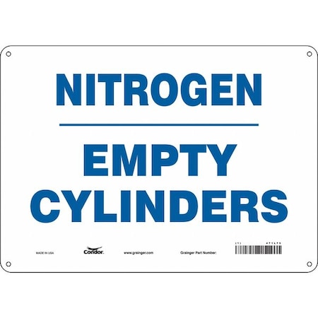 Condor Safety Sign, 10 in Height, 14 in Width, Polyethylene, Horizontal Rectangle, English, 471L75 471L75
