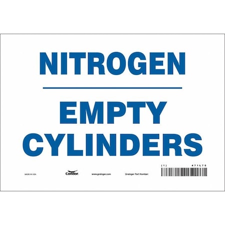 Condor Safety Sign, 7 in Height, 10 in Width, Vinyl, Vertical Rectangle, English, 471L76 471L76