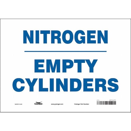 Condor Safety Sign, 10 in Height, 14 in Width, Vinyl, Horizontal Rectangle, English, 471L77 471L77