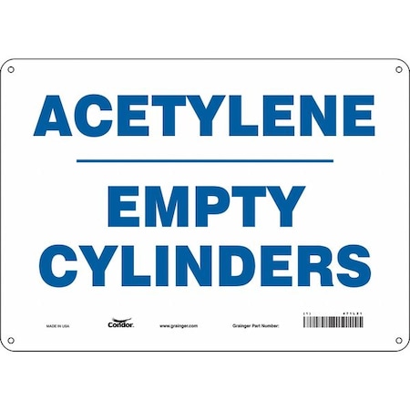 Condor Safety Sign, 10 in Height, 14 in Width, Polyethylene, Horizontal Rectangle, English, 471L21 471L21