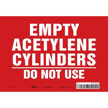 Condor Safety Sign, 7 in Height, 10 in Width, Vinyl, Vertical Rectangle, English, 471L34 471L34