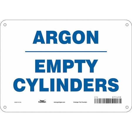 Condor Safety Sign, 7 in Height, 10 in Width, Aluminum, Vertical Rectangle, English, 471L36 471L36