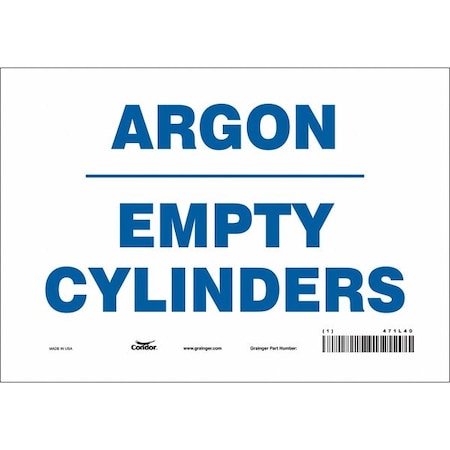 Condor Safety Sign, 7 in Height, 10 in Width, Vinyl, Vertical Rectangle, English, 471L40 471L40