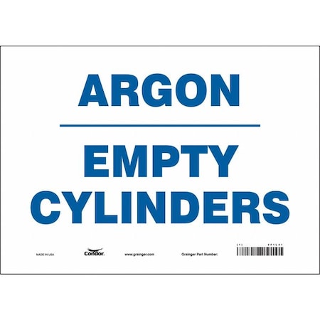 Condor Safety Sign, 10 in Height, 14 in Width, Vinyl, Horizontal Rectangle, English, 471L41 471L41