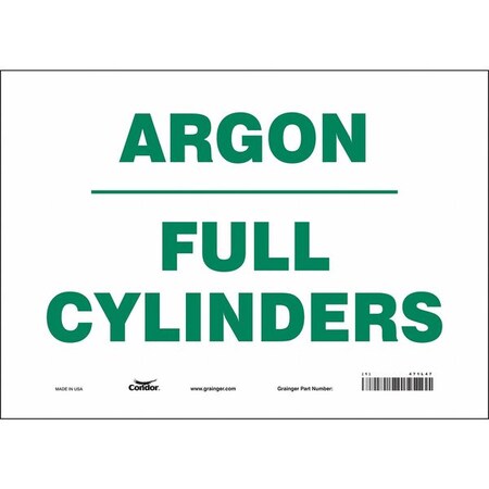 Condor Safety Sign, 10 in Height, 14 in Width, Vinyl, Horizontal Rectangle, English, 471L47 471L47