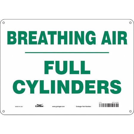 Condor Safety Sign, 10 in Height, 14 in Width, Aluminum, Horizontal Rectangle, English, 471L55 471L55